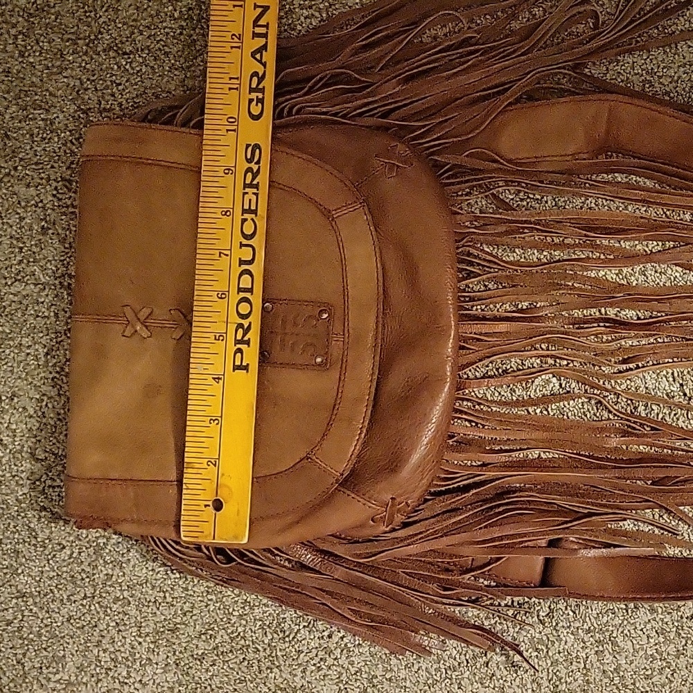 STS Ranchwear Tan Leather Crossbody with Fringe - Picture 11 of 12